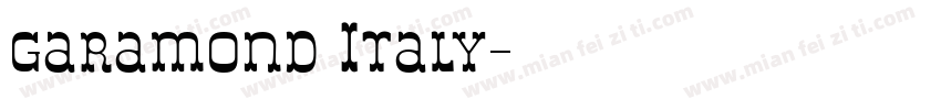 garamond Italy字体转换